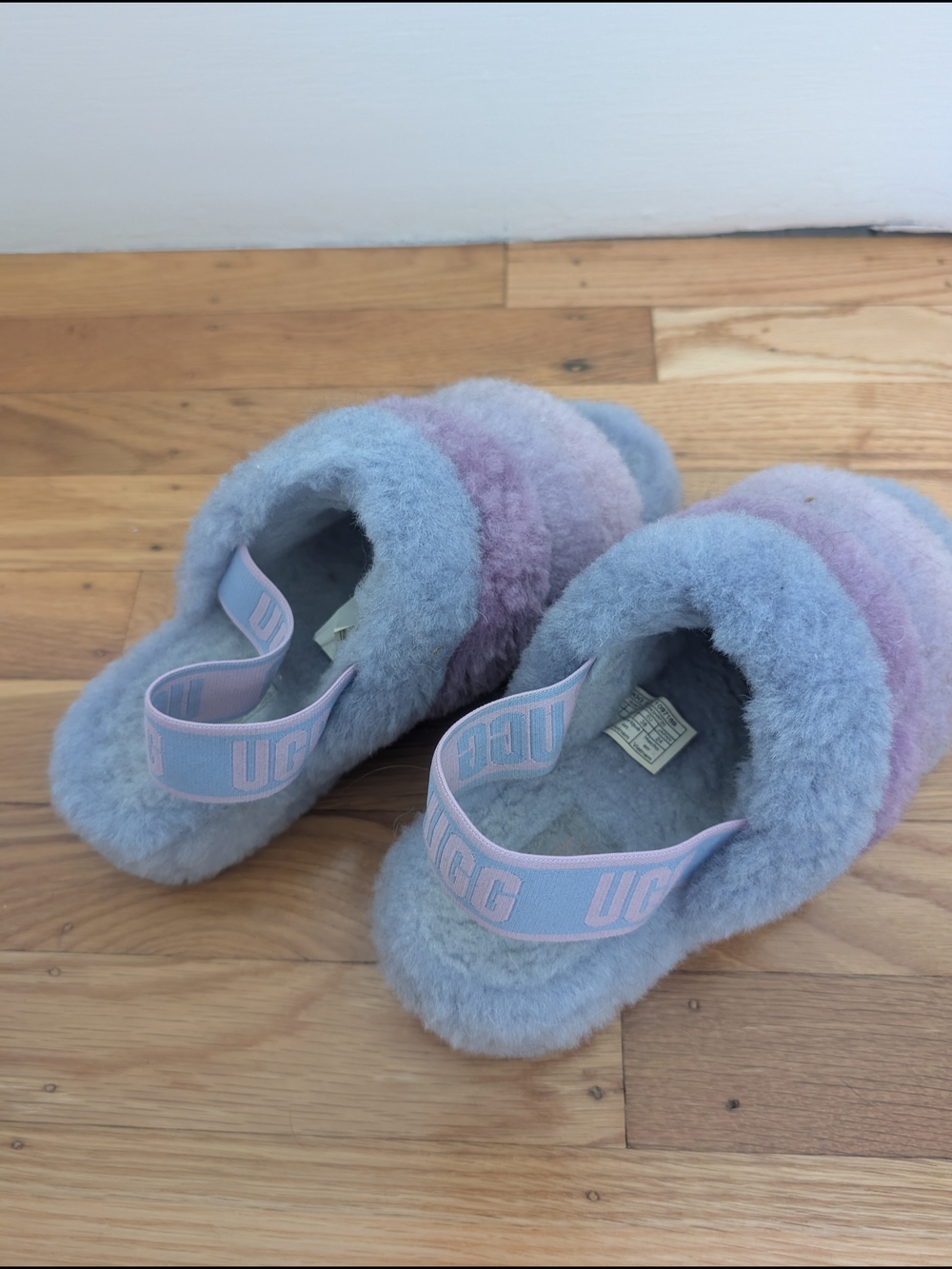 UGG Fluff Yeah Multi-Color Slingback Slide - Purple, Pink - Picture 2 of 3